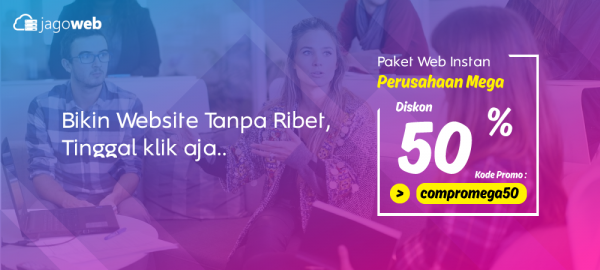 Promo Website Perusahaan Instan MEGA DISKON 50%