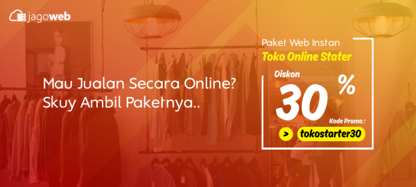 Promo Website Toko Online Instan Diskon Start 30%