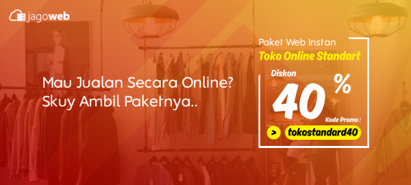 Promo Website Toko Online Instan Diskon Std 40%