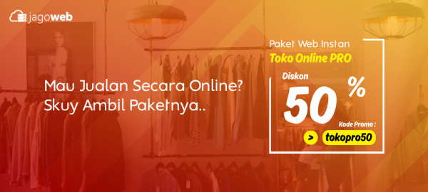 Promo Website Toko Online Instan Diskon Pro 50%