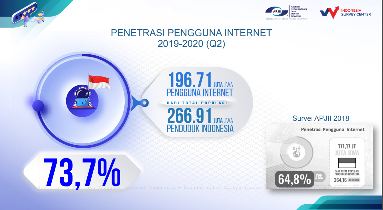 Survey pengguna internet di indonesia 