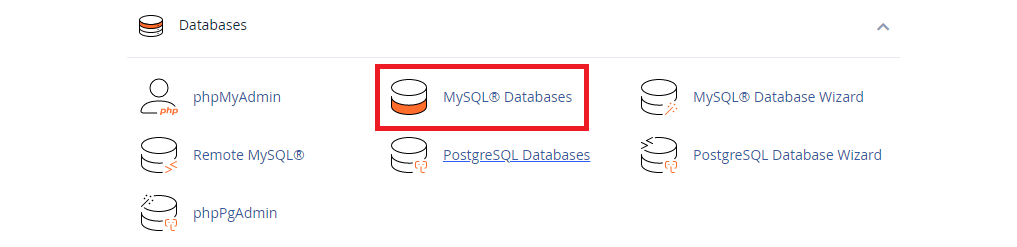 menu MYSQL Database