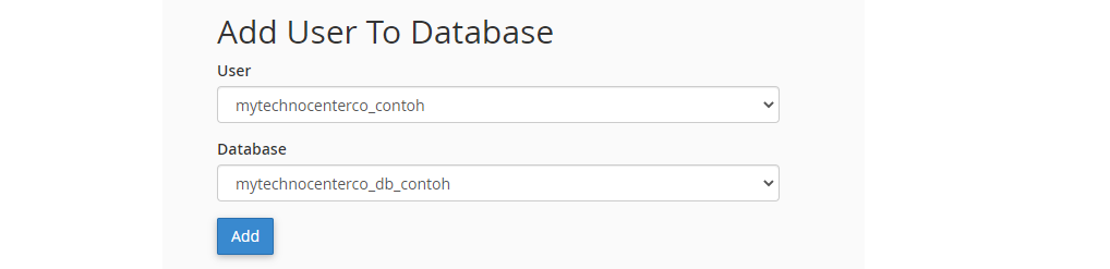 menu Add User To Database