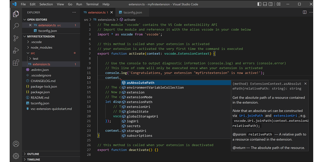 Software Code Editor : Visual Code Studio