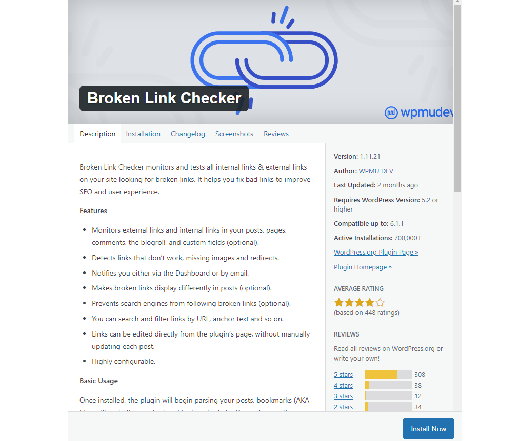 plugin Broken Link Checker