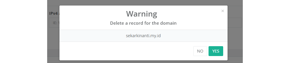 menghapus DNS Record di hosting Anda.