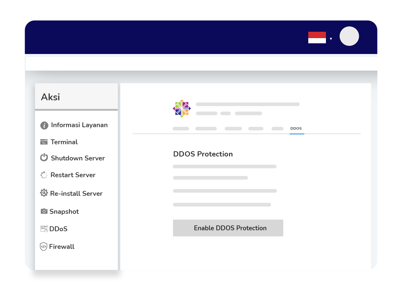 fitur ddos & firewall vps