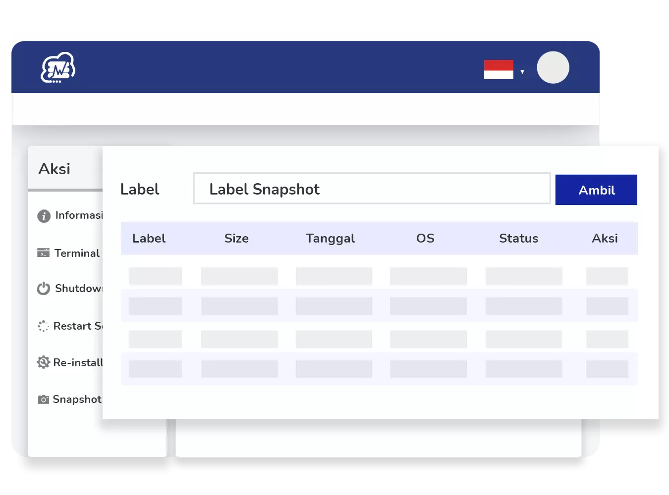 fitur untuk snapshot vps windows