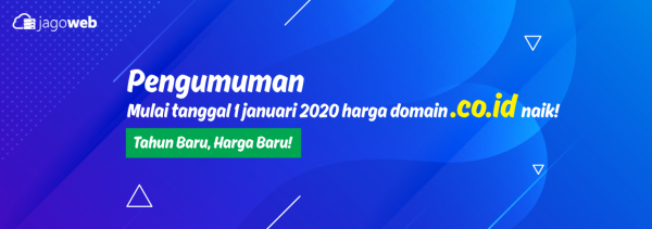 Pengumuman Perubahan Harga Domain .Co.ID