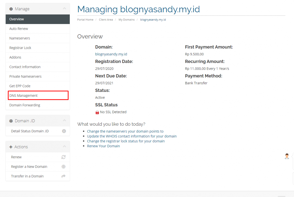 Cara Menggunakan DNS Management Domain | Knowledge Base