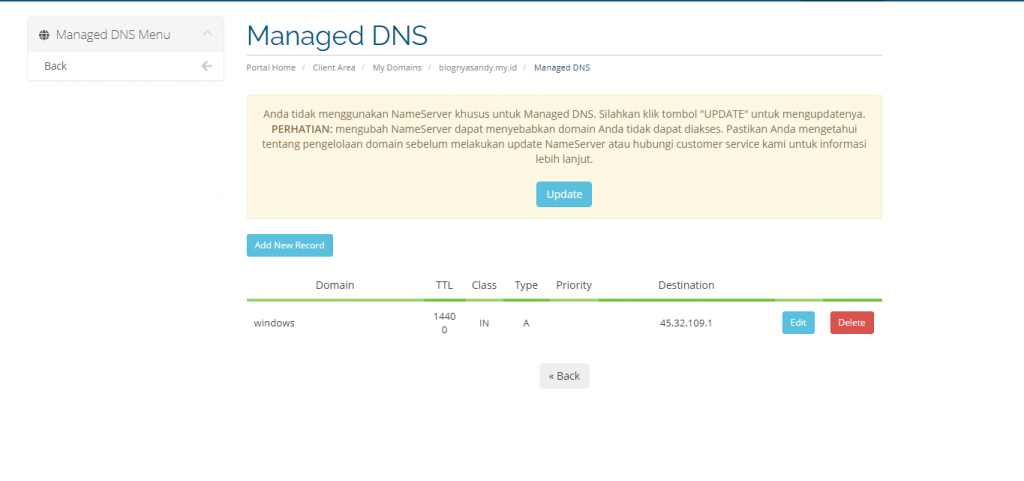 Cara Menggunakan DNS Management Domain | Knowledge Base