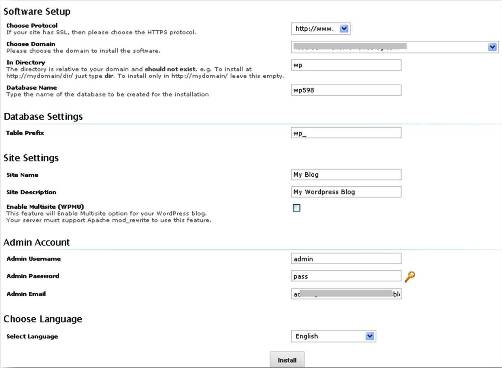 settingan wordpress