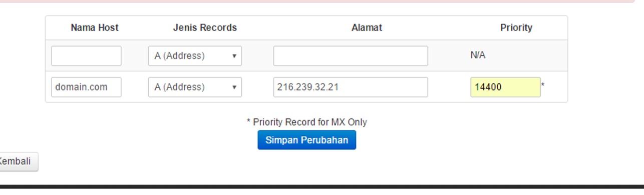 edit dns blogger
