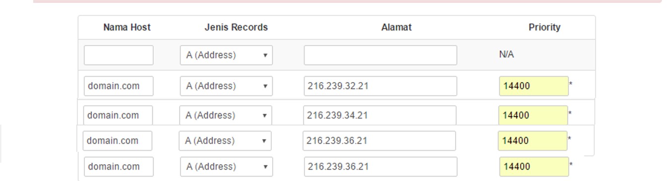 hasil setingan dns blogspot