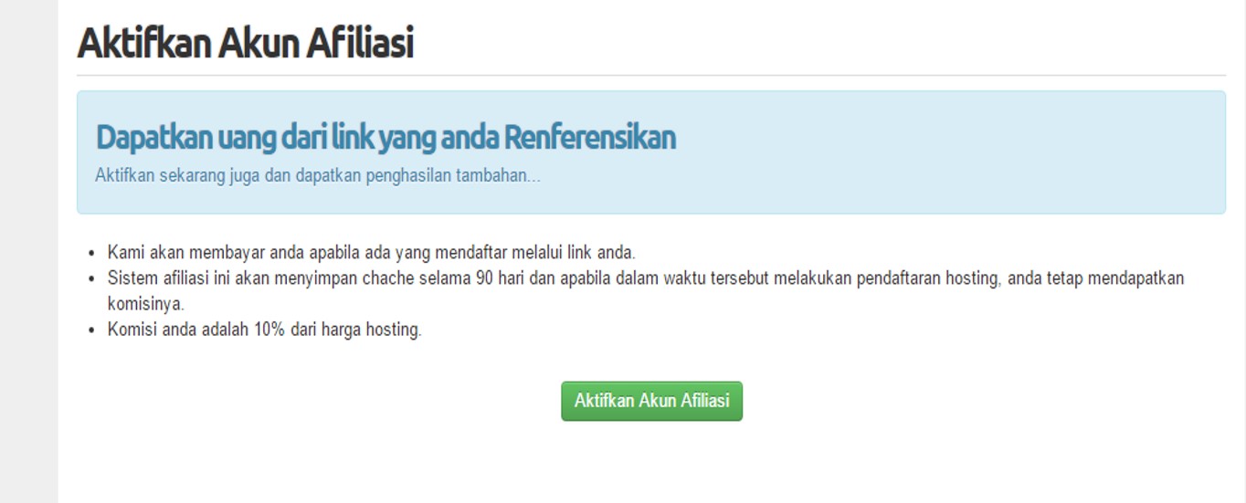 affiliasi belum aktif