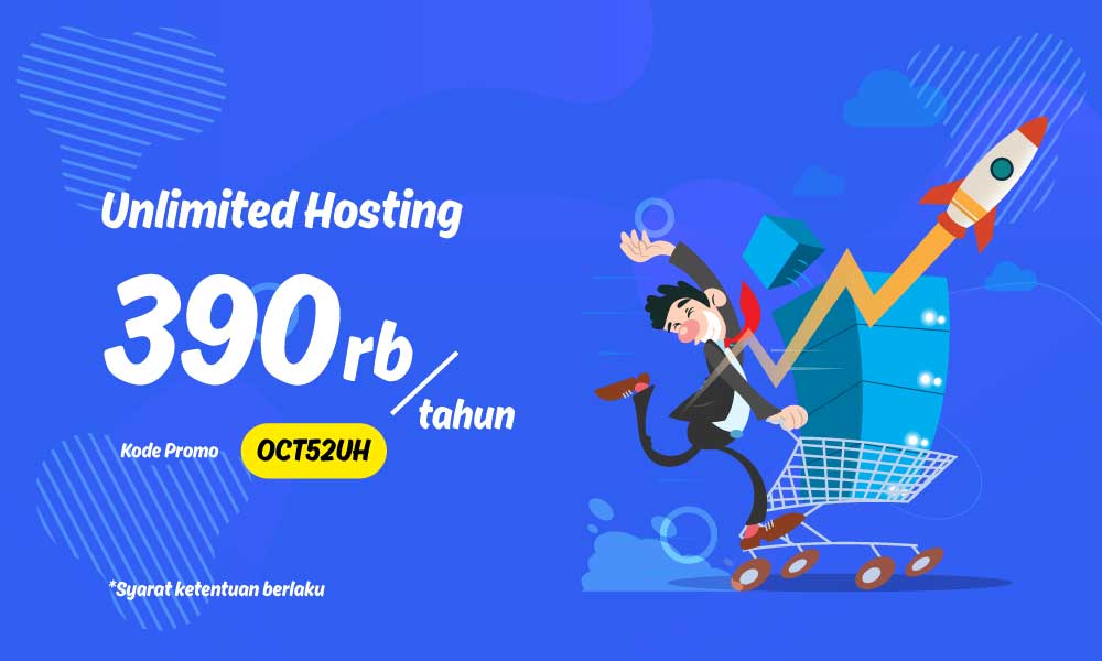 Diskon Besar-Besaran Oktober, Diskon Paket Unlimited Hosting 52%